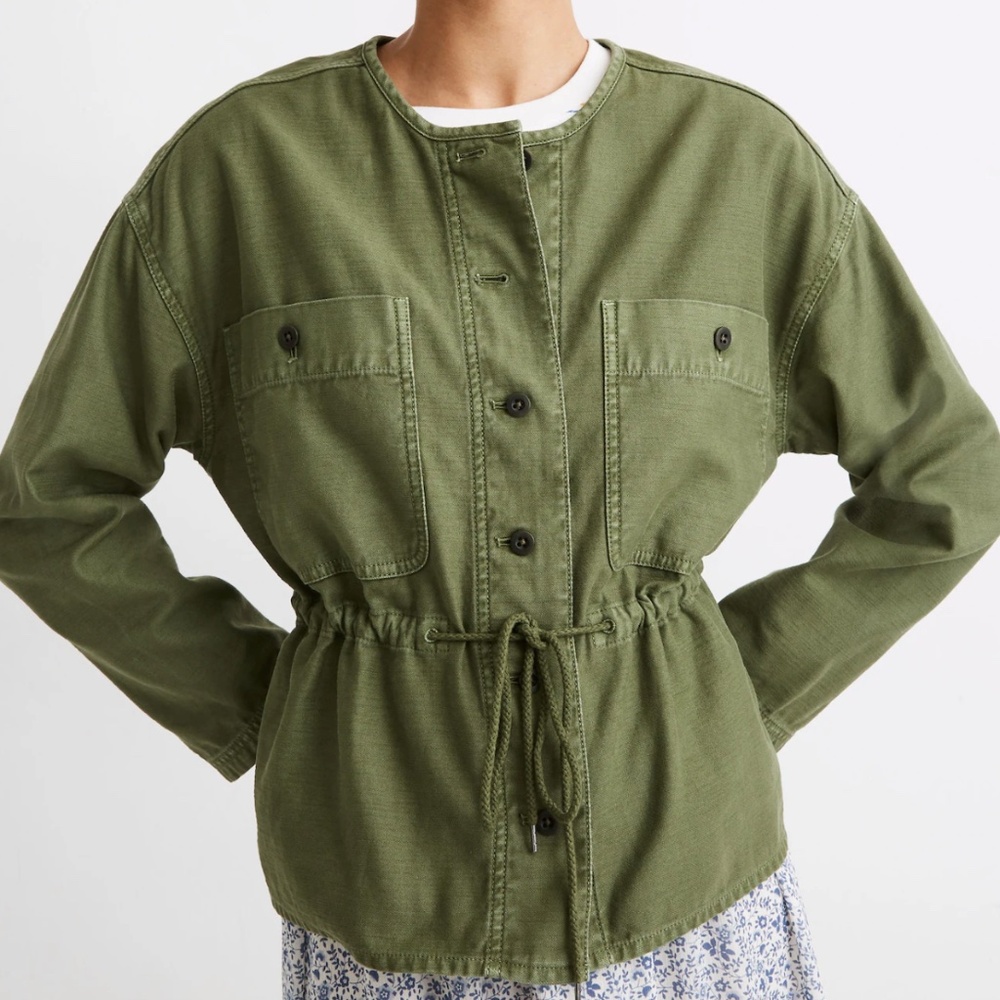 Madewell Green Claremont Drawstring Utility Jacket Size S